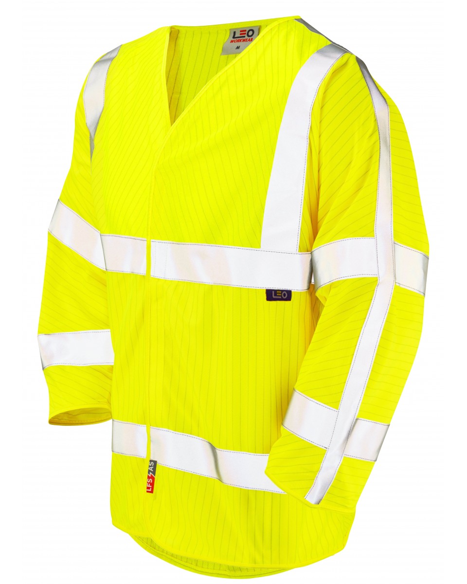 Iso 20471 Class 3 Lfs Anti Static 34 Sleeve Waistcoat Yellow 